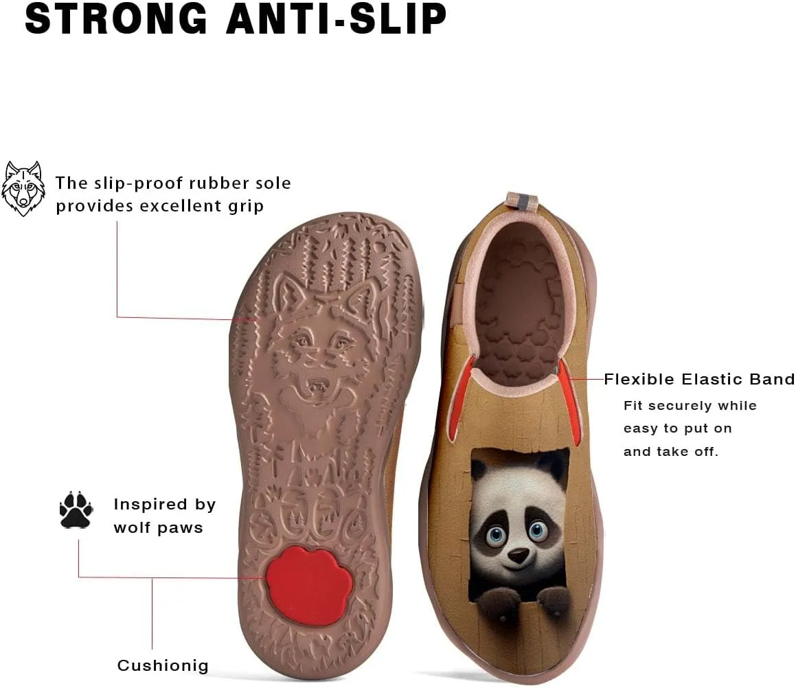 Men's Painted Travel Shoes Slip On Casual Comfortable Lightweight Flat Sole Wide Toe Animal Art 3D
