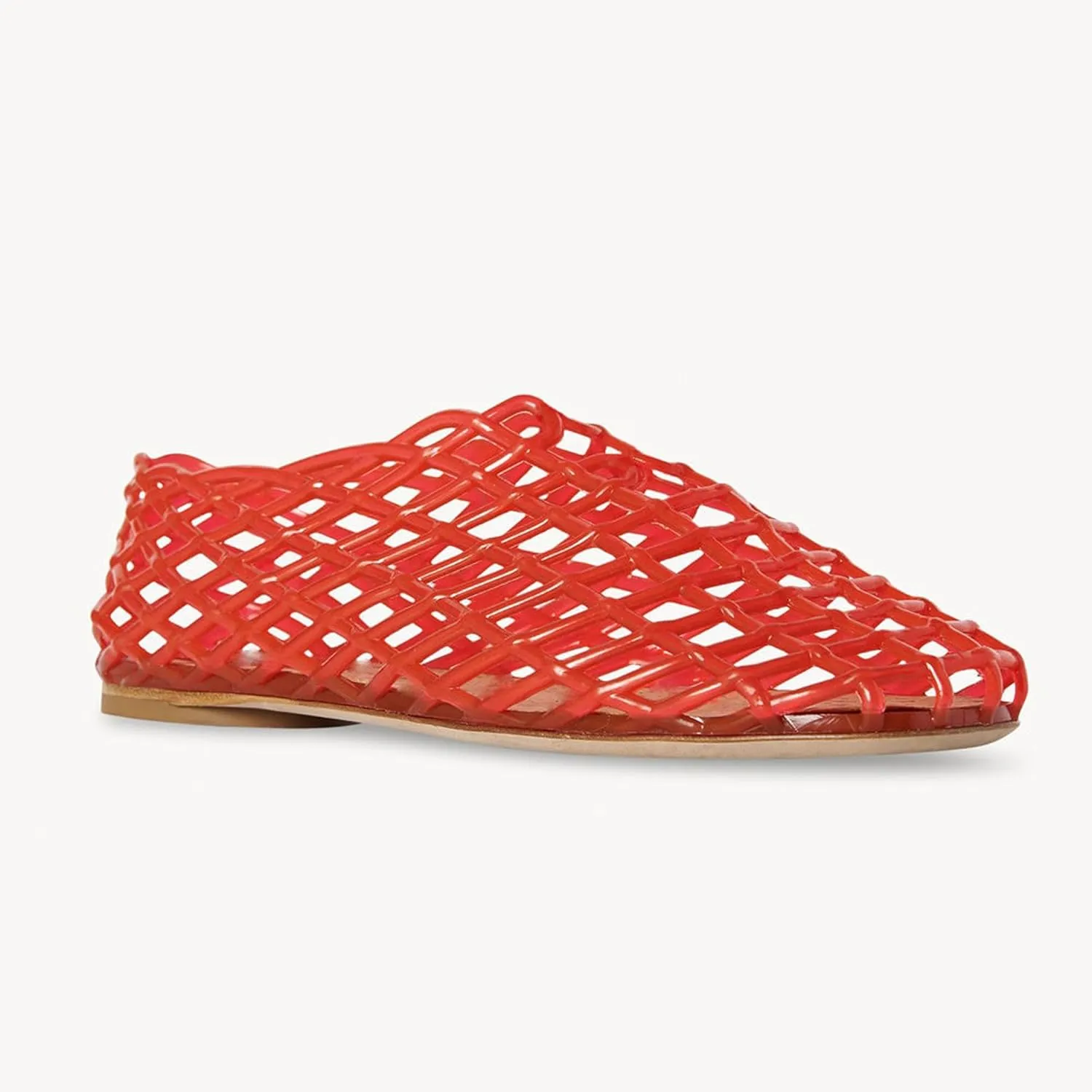 Mesh Ballet Flats with Closed Toe Comfortable Clear Adult Jelly Shoes for Casual Women