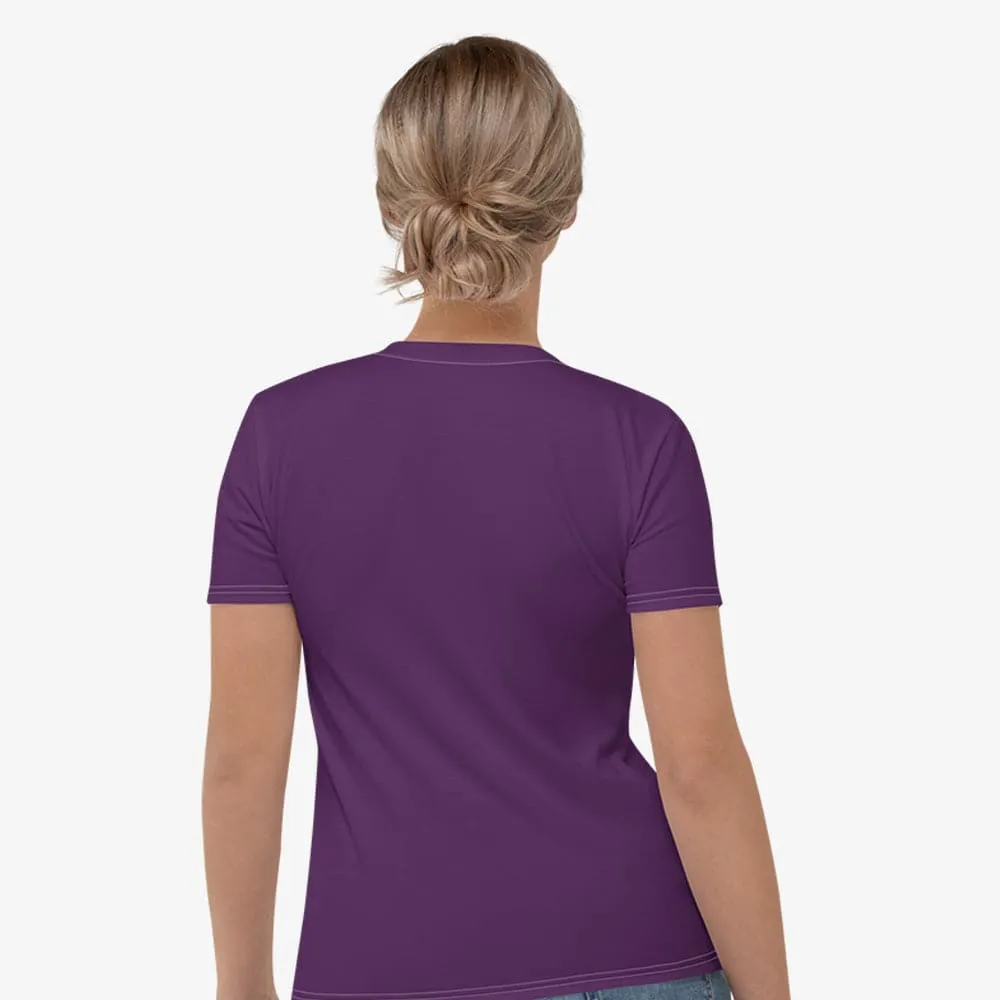 Monochrome Stretchy Tee Plum