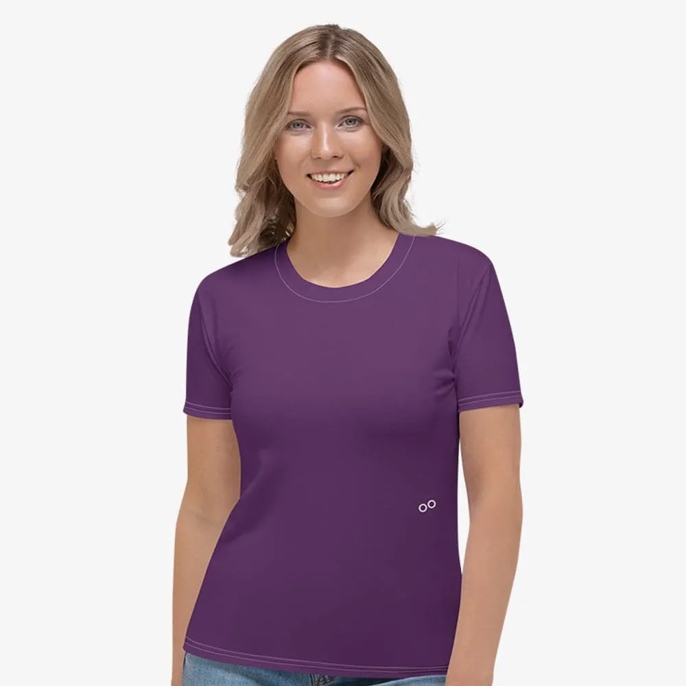 Monochrome Stretchy Tee Plum