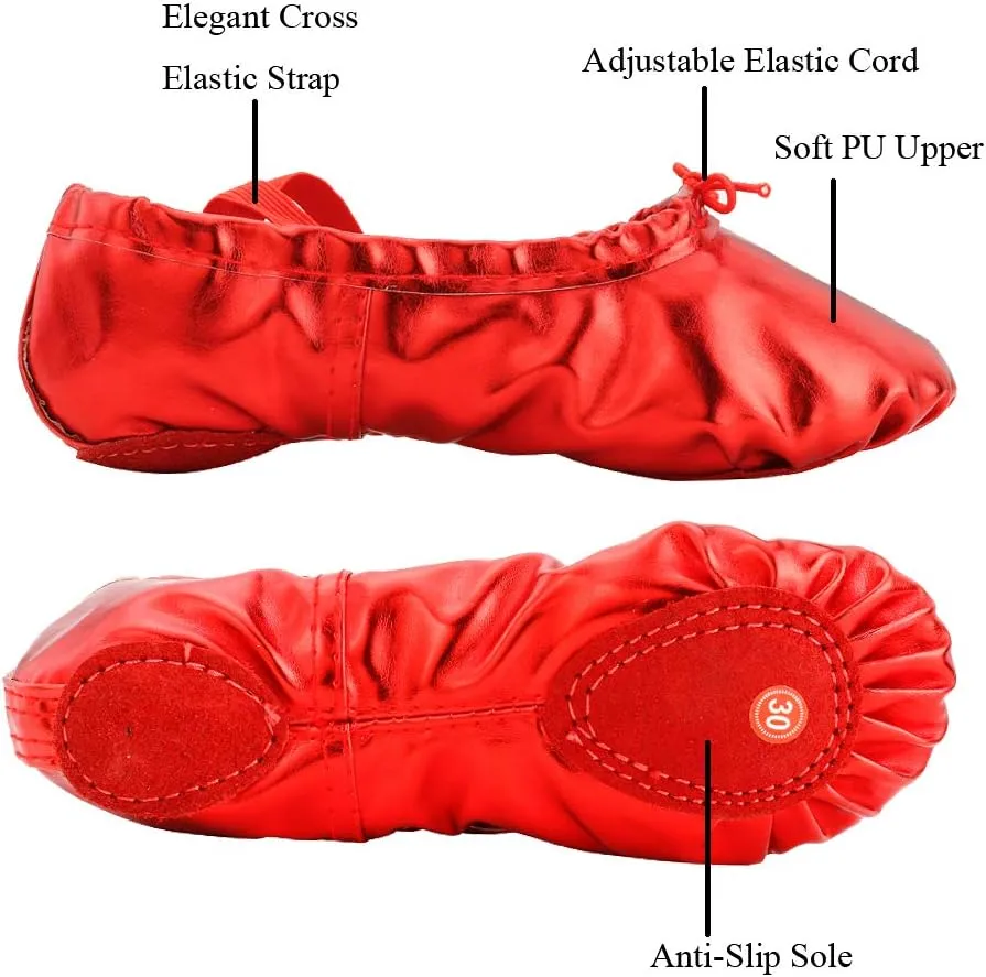MSMAX Adult Lyrical Ballet Dance Shoes Women Yoga Flat Costume Slippers for Men