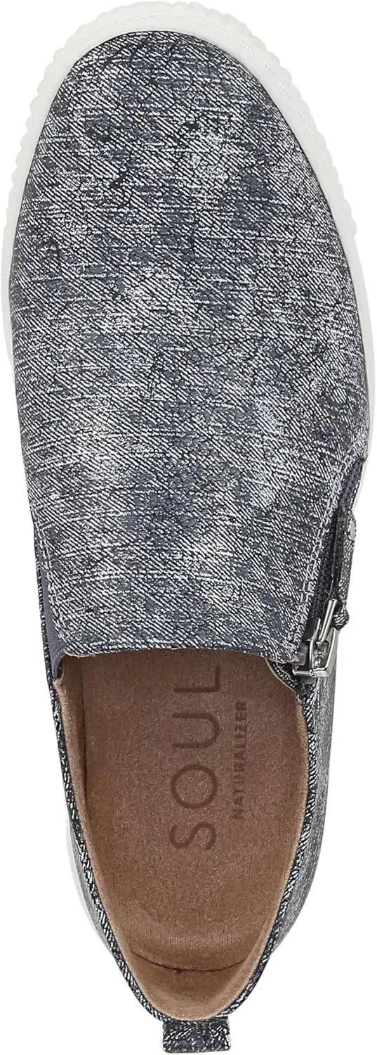 Naturalizer Soul Womens Turner Zipper Slip-On Sneakers