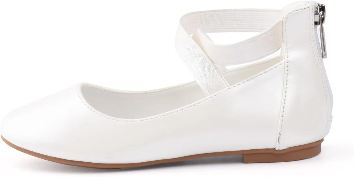 Nova Utopia Toddler Little Girls Dress Ballet Mary Jane Bow Flat Shoes