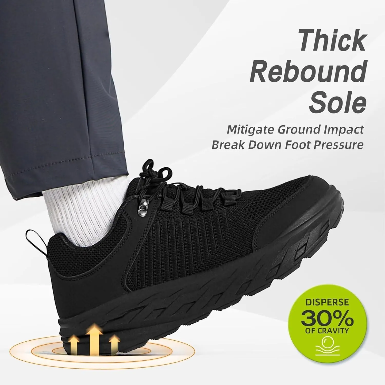 OrthoComfoot Men's Orthopedic Comfortable Diabetic Wide Shoes: Wide Toe Box Arch Support Plantar Fasciitis Sports Sneakers,Fashion Casual Hammer Toes Shoes for Foot and Heel Pain Relief