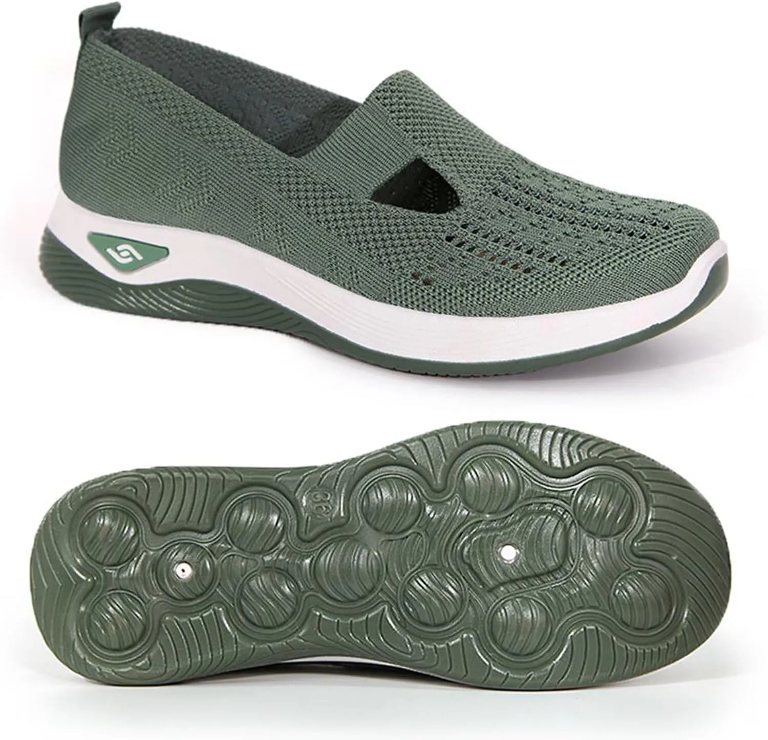 Orthopedic Walking Shoes for Women,2025 New Orthowalkway Womens Shoes,Woven Orthopedic Breathable Walking Sneaker Non-Slip Arch Support Slip on Shoes