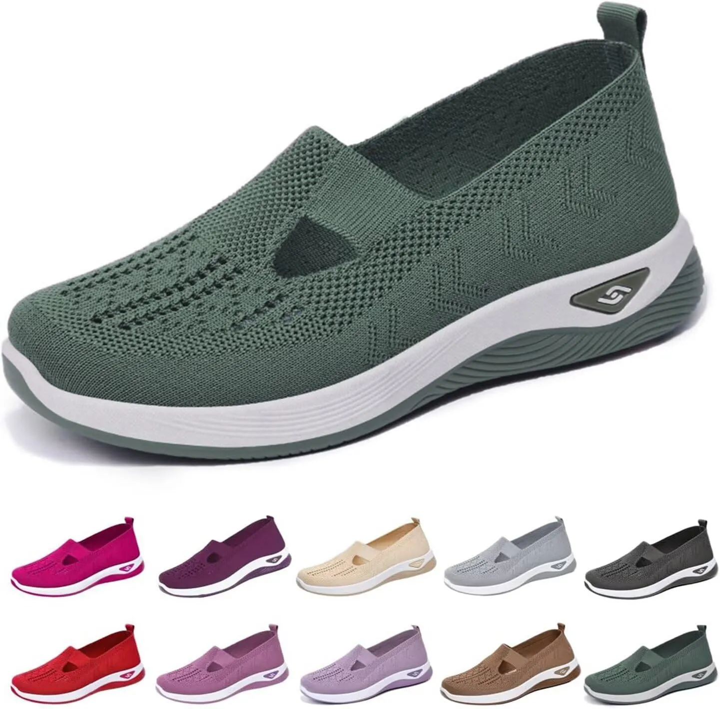 Orthopedic Walking Shoes for Women,2025 New Orthowalkway Womens Shoes,Woven Orthopedic Breathable Walking Sneaker Non-Slip Arch Support Slip on Shoes