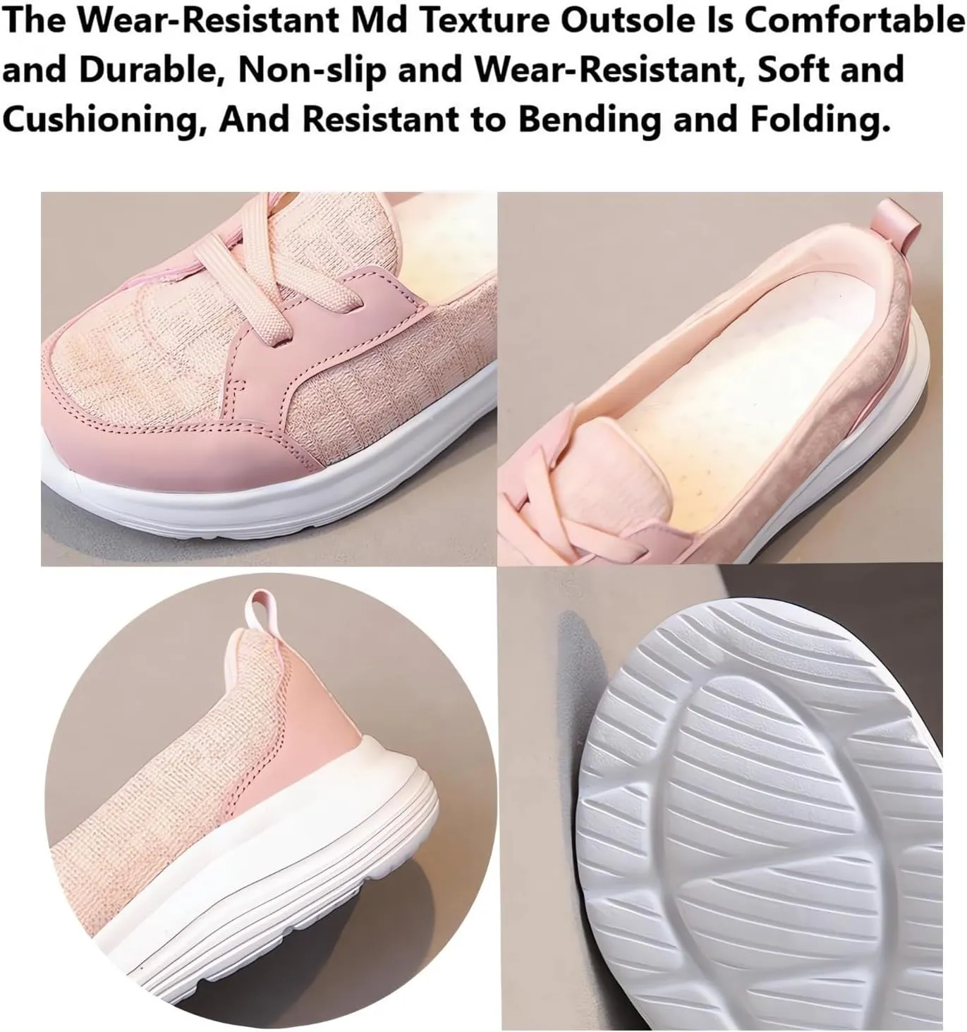 Orthopedic Womens Breathable Slip on Arch Support Non-Slip Shoes on The Go 2024 Comfort Loafers Flats Wide Width Fit Walking Slip-Ins Sneakers Boat Shoes