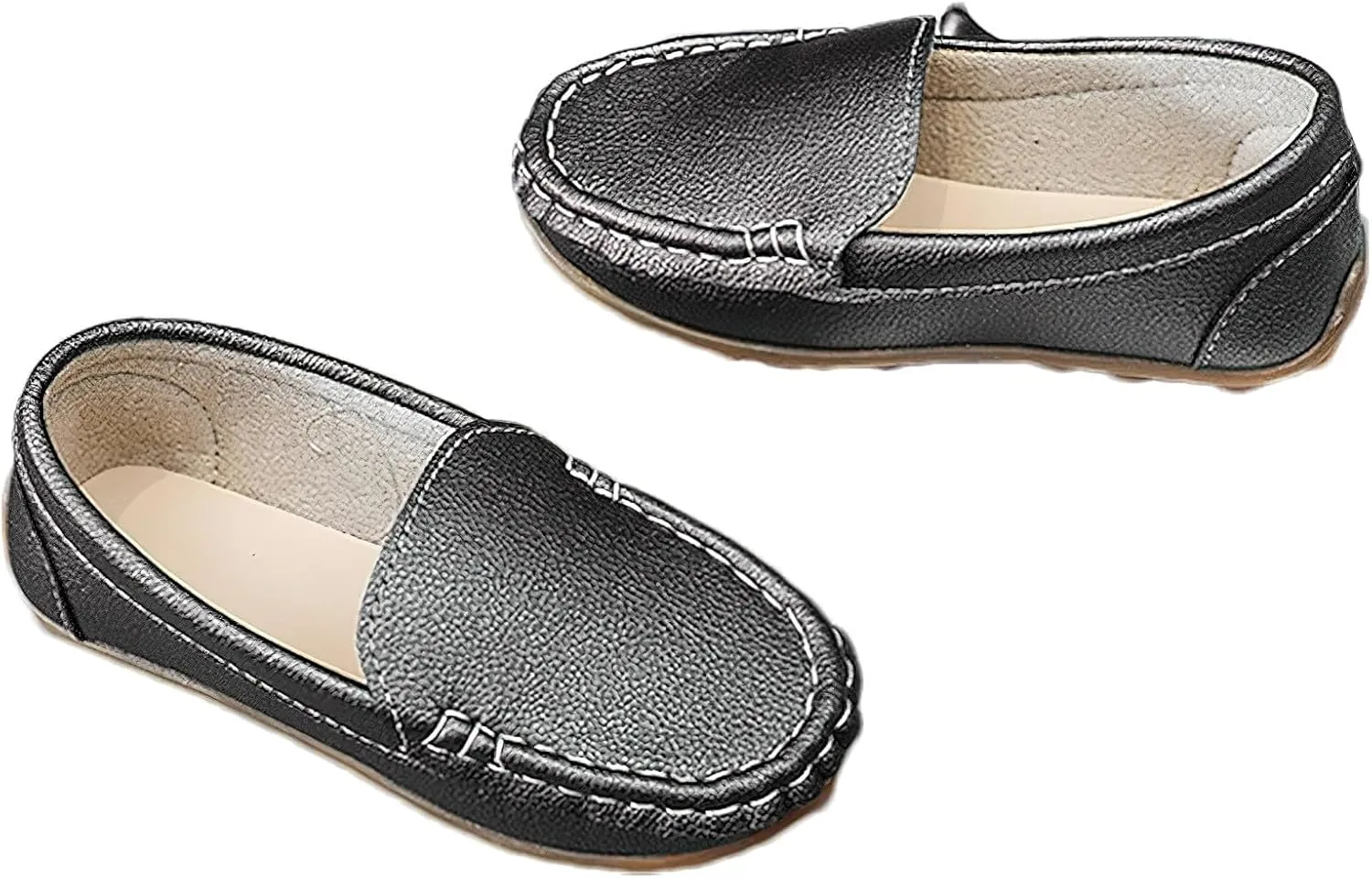 rismart Unisex Kids Slip on Loafers for Boys Girls School Casual Dress Flat Shoes