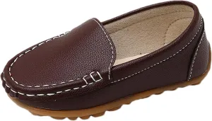 rismart Unisex Kids Slip on Loafers for Boys Girls School Casual Dress Flat Shoes