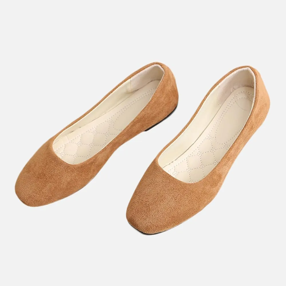 Rojeam Womens Flats Shoes Portable Pumps Ballet Flat Slip-on Ballerina Pumps Shoes Ladies Loafers