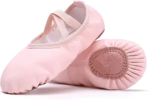 RoseMoli Ballet Shoes for Girls/Toddlers/Kids/Women, Leather Yoga Shoes/Ballet Slippers for Dancing