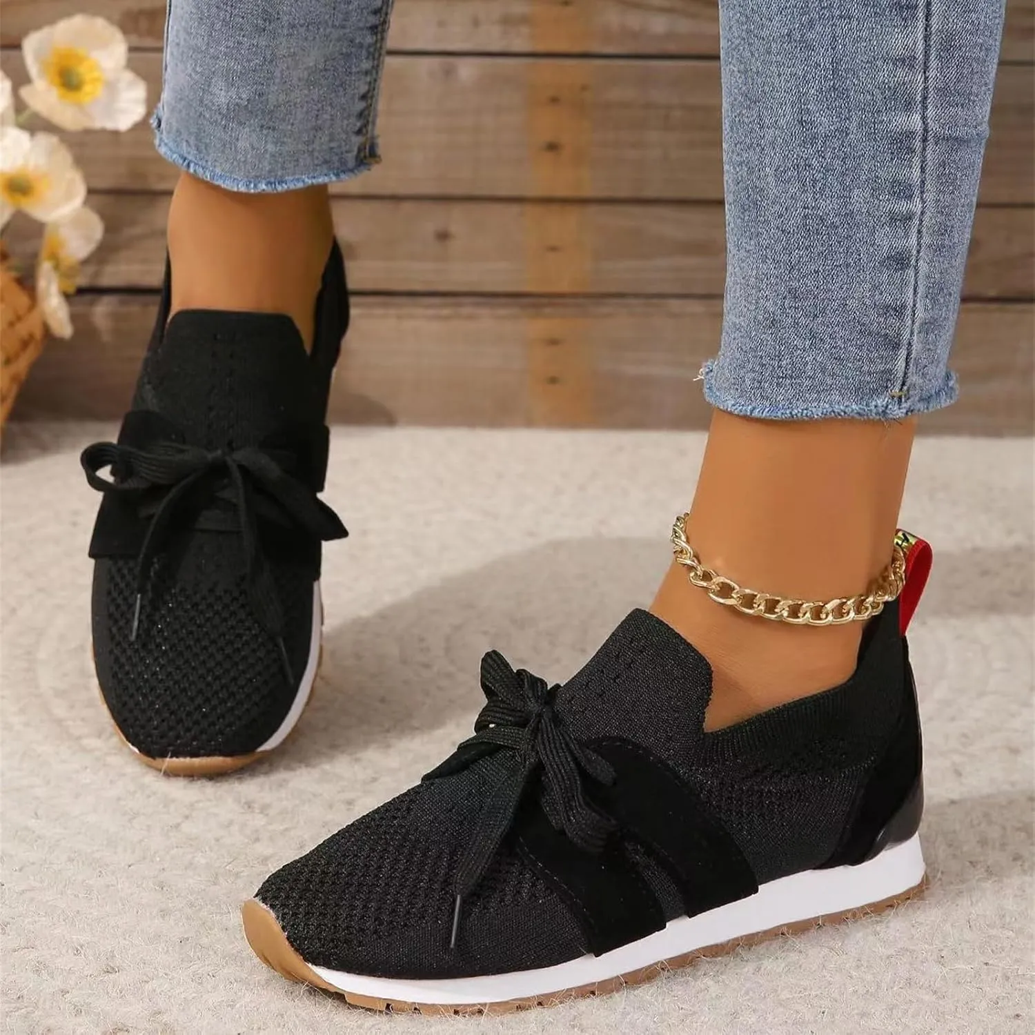 Running Shoes For Women Slip On Walking Shoes Lightweight Gym Workout Mesh Tennis Shoes Breathable Fashion Sneakers