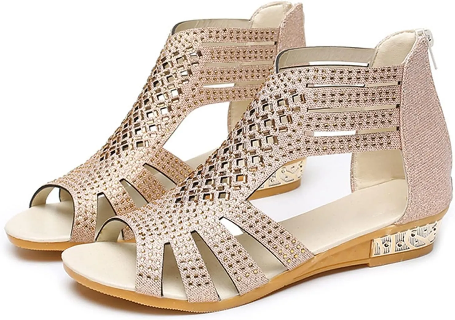 Sandals for Women Dressy,Womens Flat Sandals Open Toe Slippers Flip Flop Shoes Summer Casual Ankle Buckle Strap Sandal