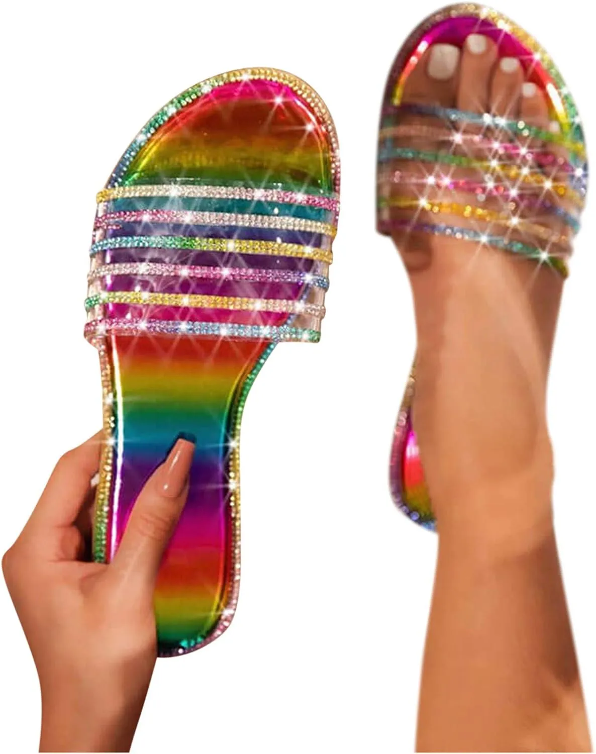 Sandals for Women Flat,Women's 2020 Fashion Bow Comfy Platform Sandal Shoes Summer Beach Travel Fashion Slipper Flip Flops