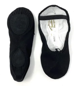 Sansha Unisex-Child 15C Star-Split Black Medium Sizes Children Ballet Flat, OOO M BR Toddler (4.5 US)