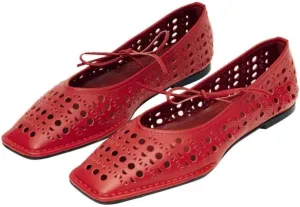 Seborluys Lace Up Square Toe Ballet Flats Shoes for Women Mary Jane Flat Shoe Breathable Leather Loafers Comfortable Slip-On Summer Ballerina Footwear for 2025