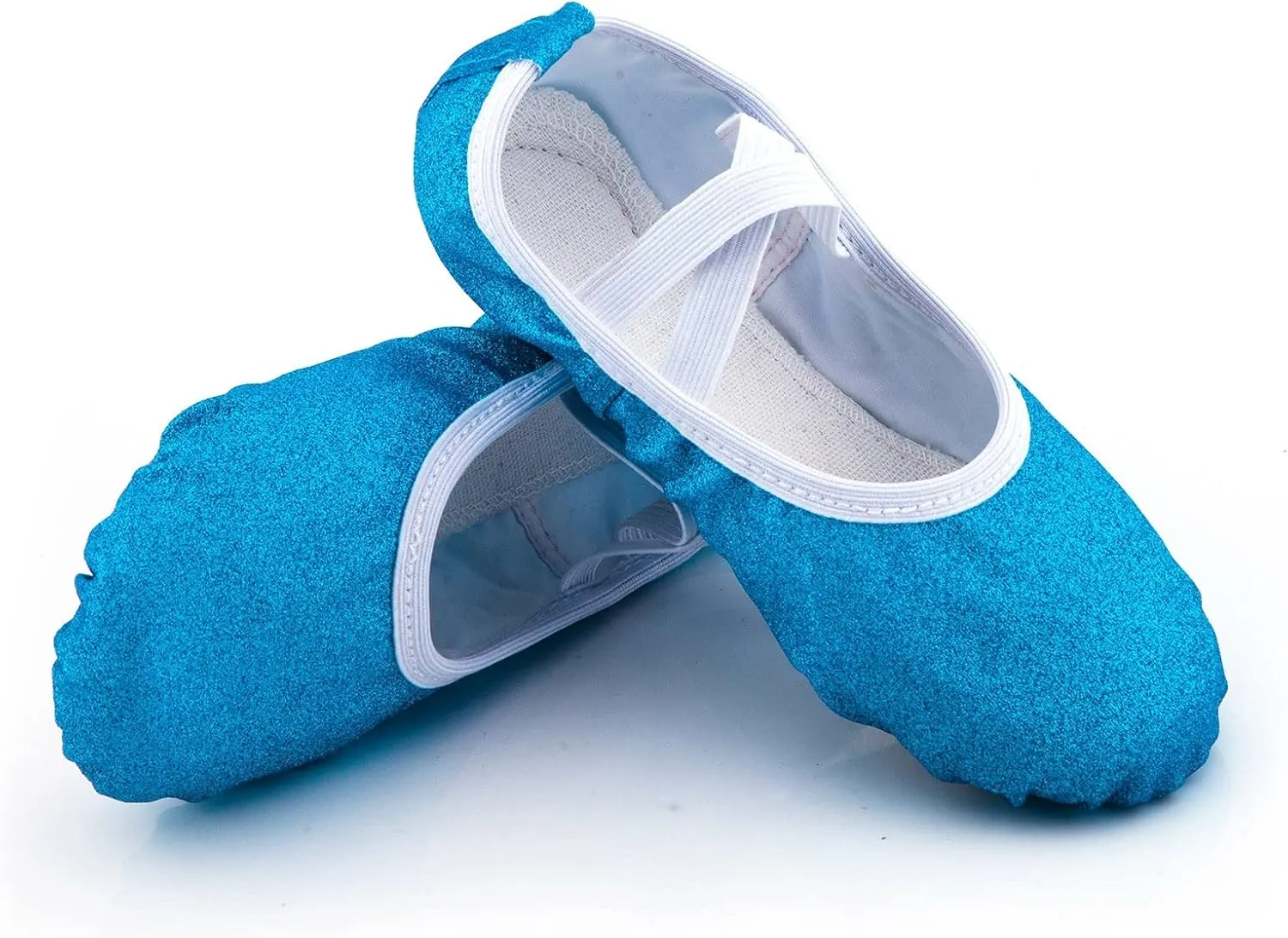 Sequin Ballet Slippers for Girls Ballet Shoes Glitter Split Sole Dance Shoes Kids Dance Flats Shoes Soft Lightweight