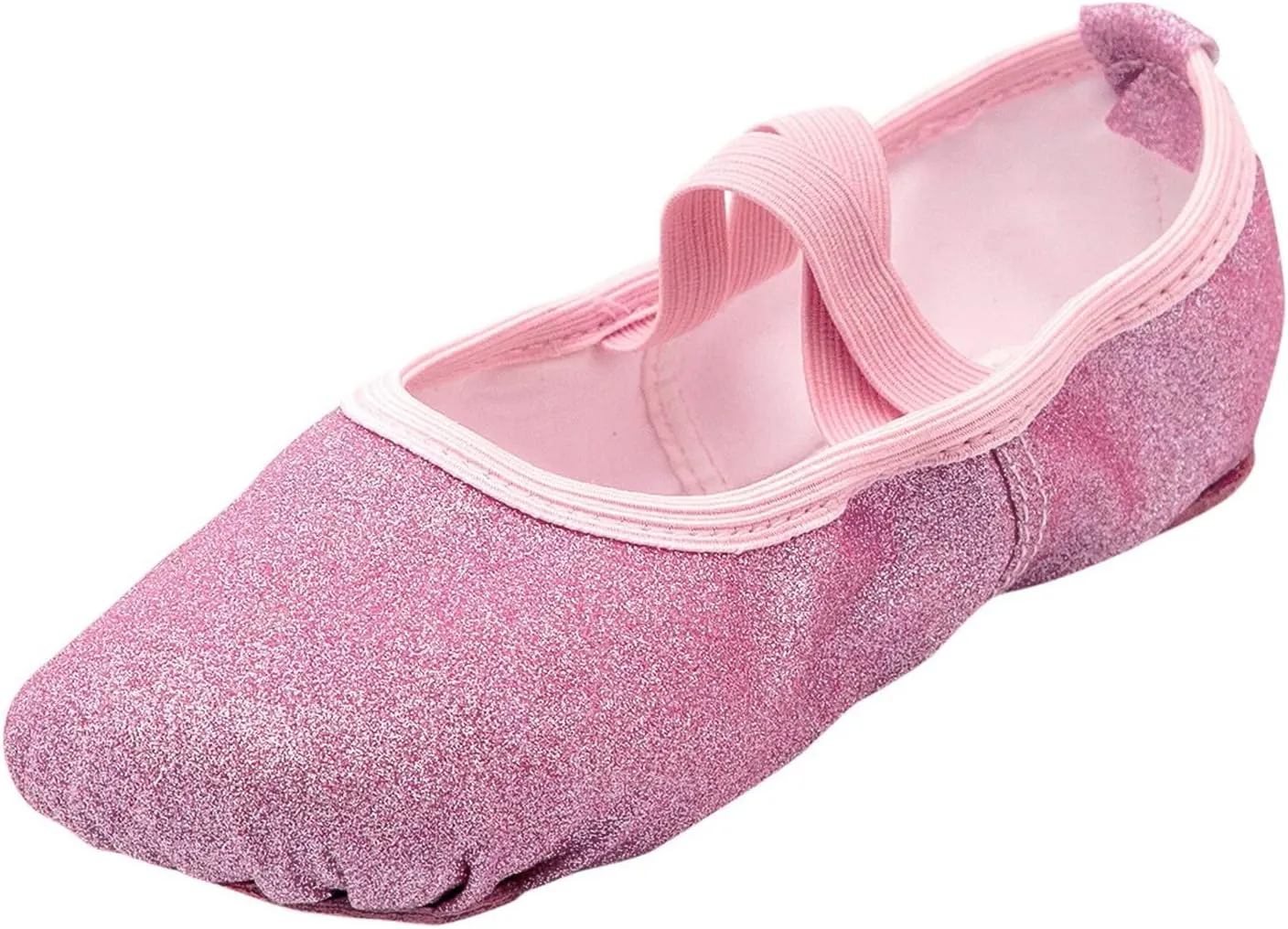 Sequin Ballet Slippers for Girls Ballet Shoes Glitter Split Sole Dance Shoes Kids Dance Flats Shoes Soft Lightweight