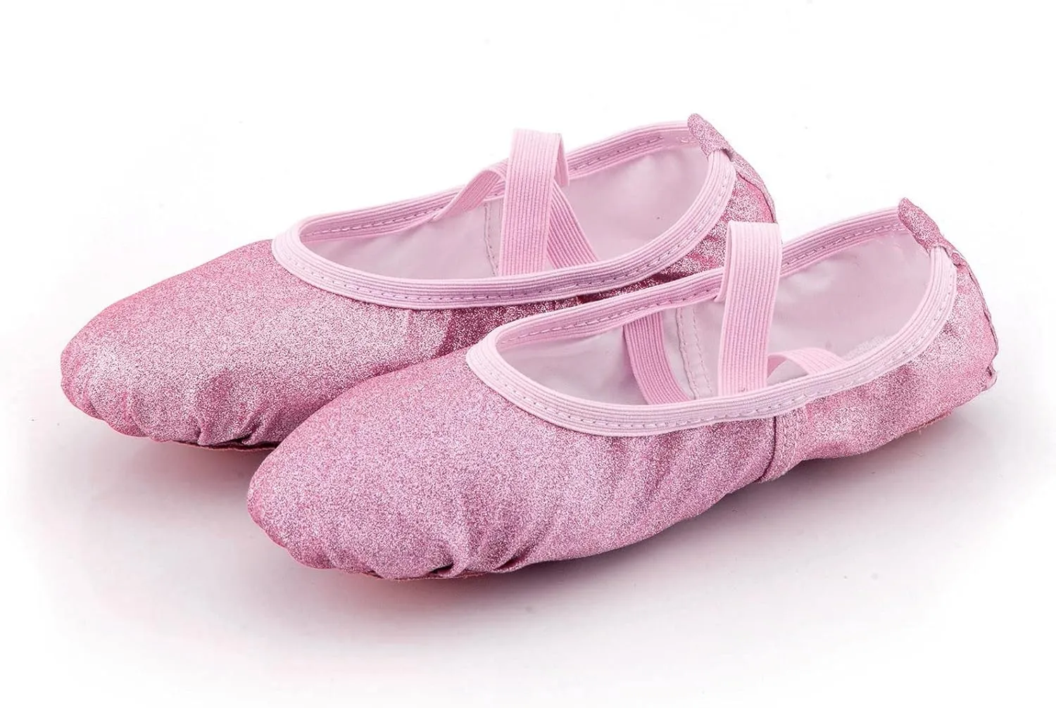 Sequin Ballet Slippers for Girls Ballet Shoes Glitter Split Sole Dance Shoes Kids Dance Flats Shoes Soft Lightweight