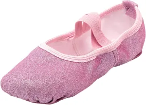 Sequin Ballet Slippers for Girls Ballet Shoes Glitter Split Sole Dance Shoes Kids Dance Flats Shoes Soft Lightweight