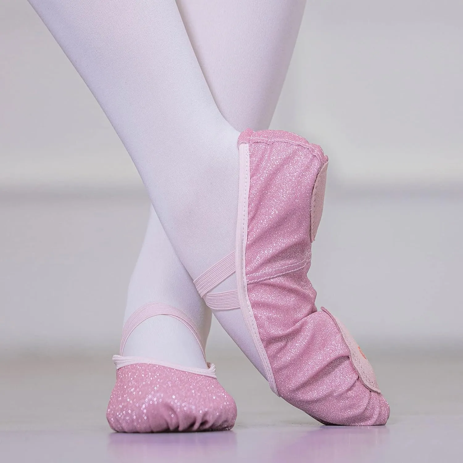 Sequin Ballet Slippers for Girls Ballet Shoes Glitter Split Sole Dance Slippers Kids Dance Flat Shoes Sneakers