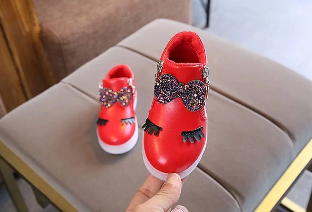 Shoes for New Walkers Boys Girls LED Sport Baby Infant Bowknot Boots Shoes Crystal Luminous Kids Baby Shoes Fancy Toddler Girl Shoes