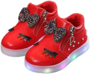 Shoes for New Walkers Boys Girls LED Sport Baby Infant Bowknot Boots Shoes Crystal Luminous Kids Baby Shoes Fancy Toddler Girl Shoes