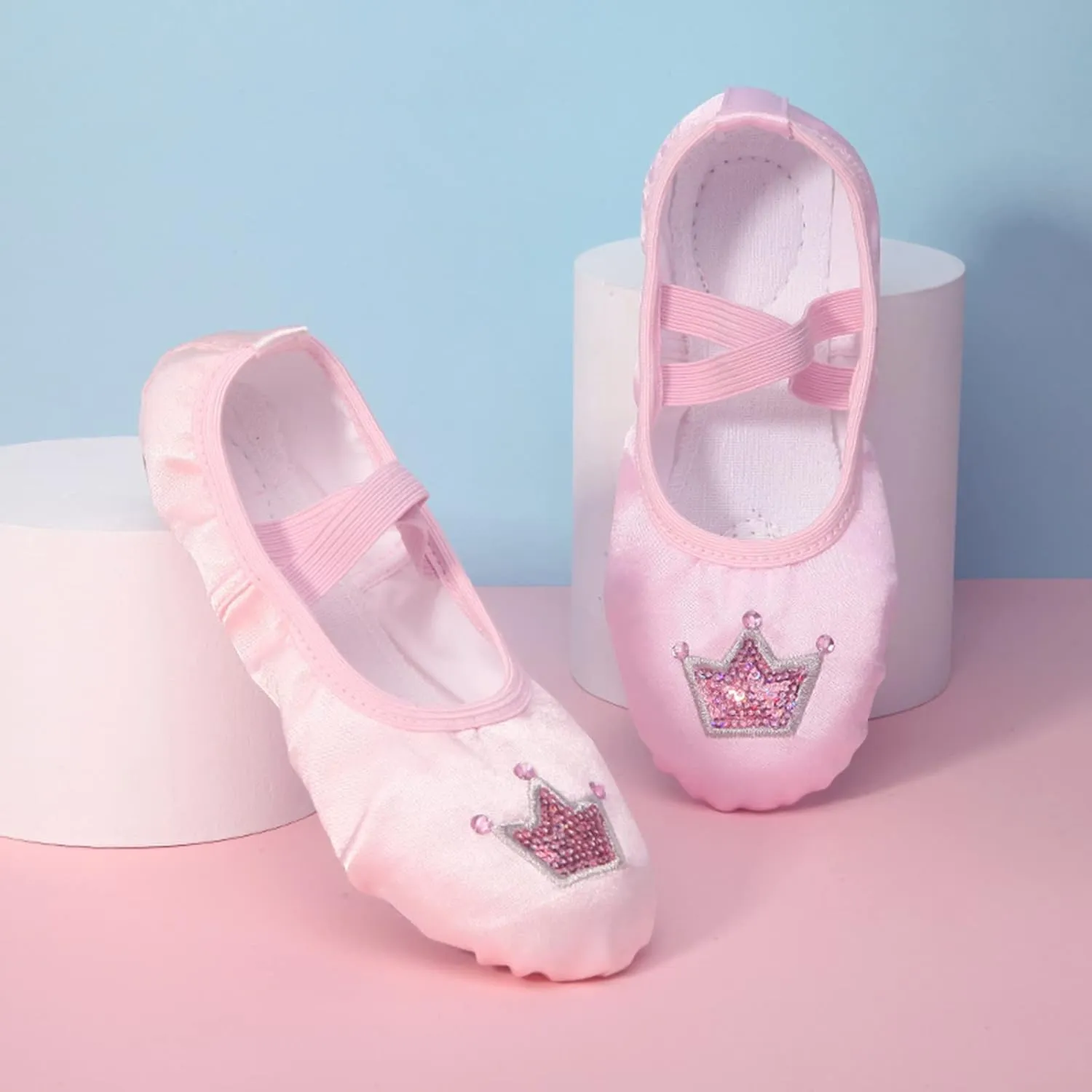 Shoes for School for Girls Children Dance Shoes Ballet Dance Shoes Body Training Shoes Satin Embroidered Girl Shoes