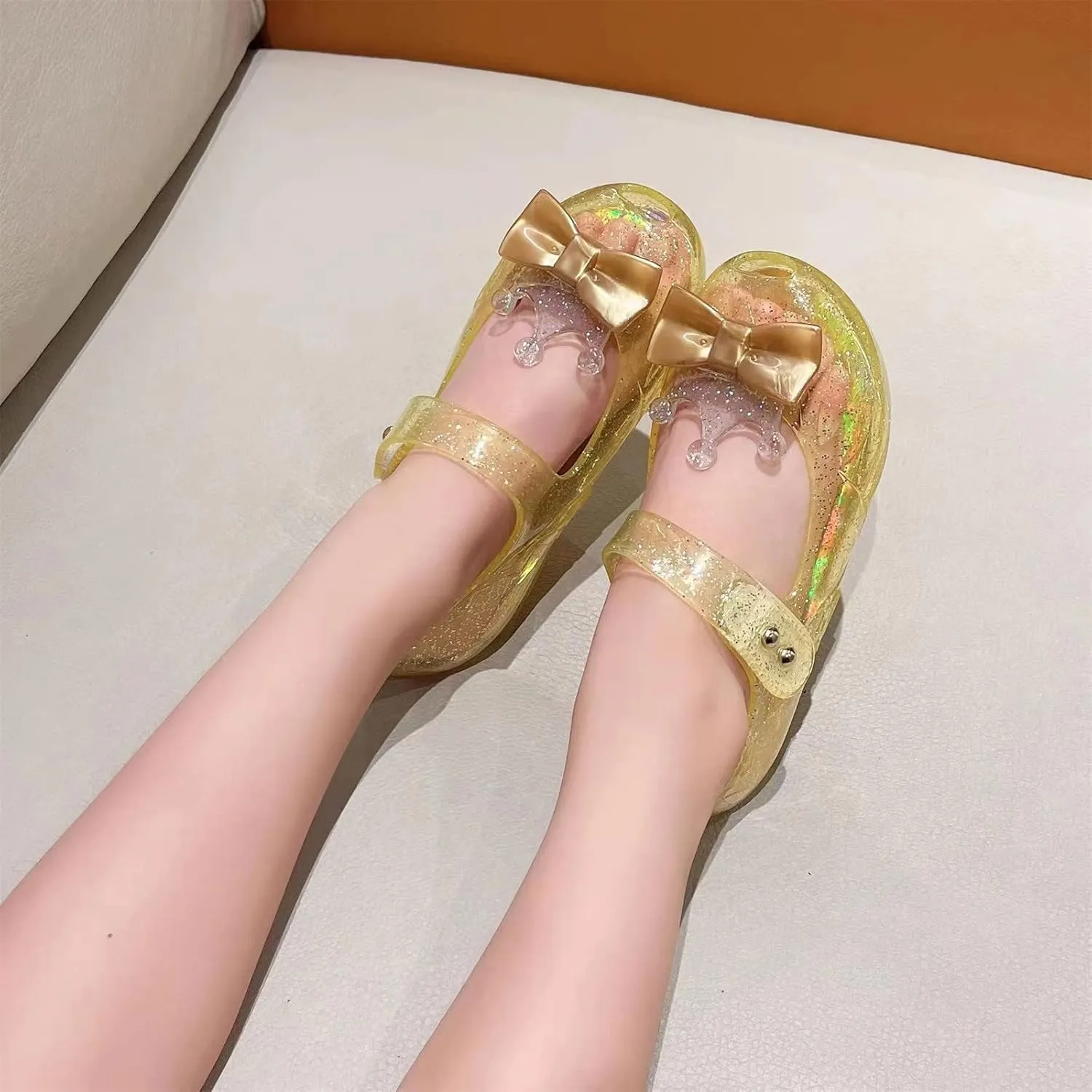 Size 12 Girls Dressing Shoes Girls Shoes Crown Flash Diamond Crystal Soft Sole Non Slip Sandals Jelly Dance Shoes Princess Shoes Toddler Winter Shoes Indoor