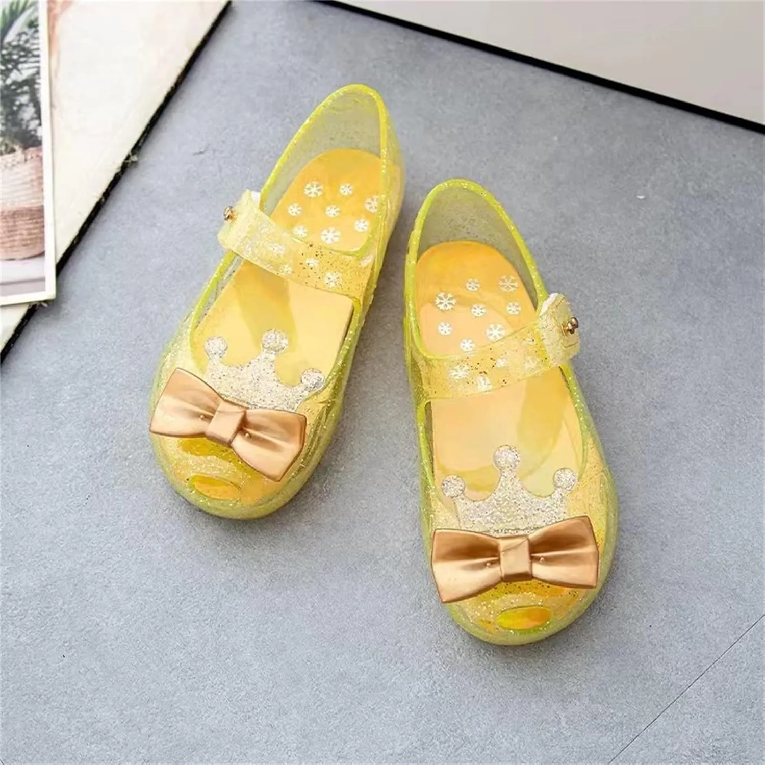 Size 12 Girls Dressing Shoes Girls Shoes Crown Flash Diamond Crystal Soft Sole Non Slip Sandals Jelly Dance Shoes Princess Shoes Toddler Winter Shoes Indoor