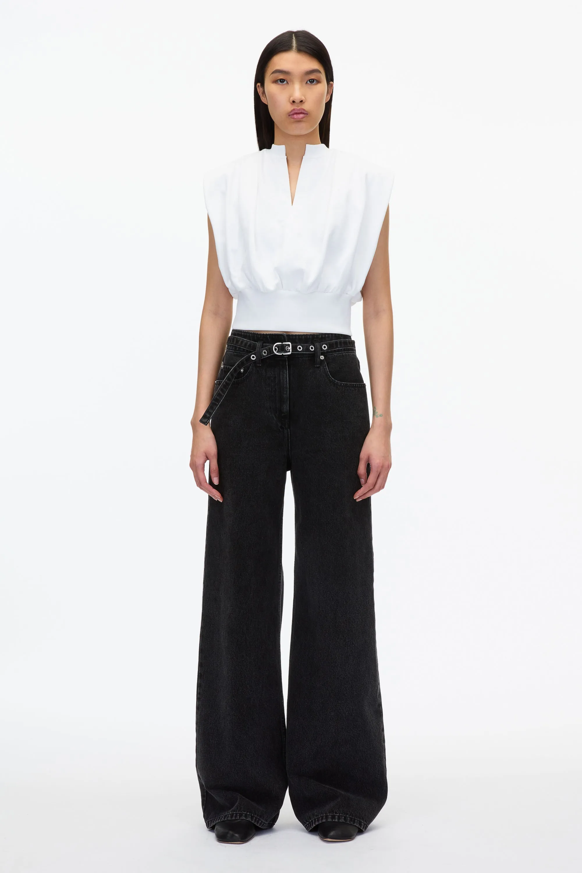 Sleeveless French Terry Top