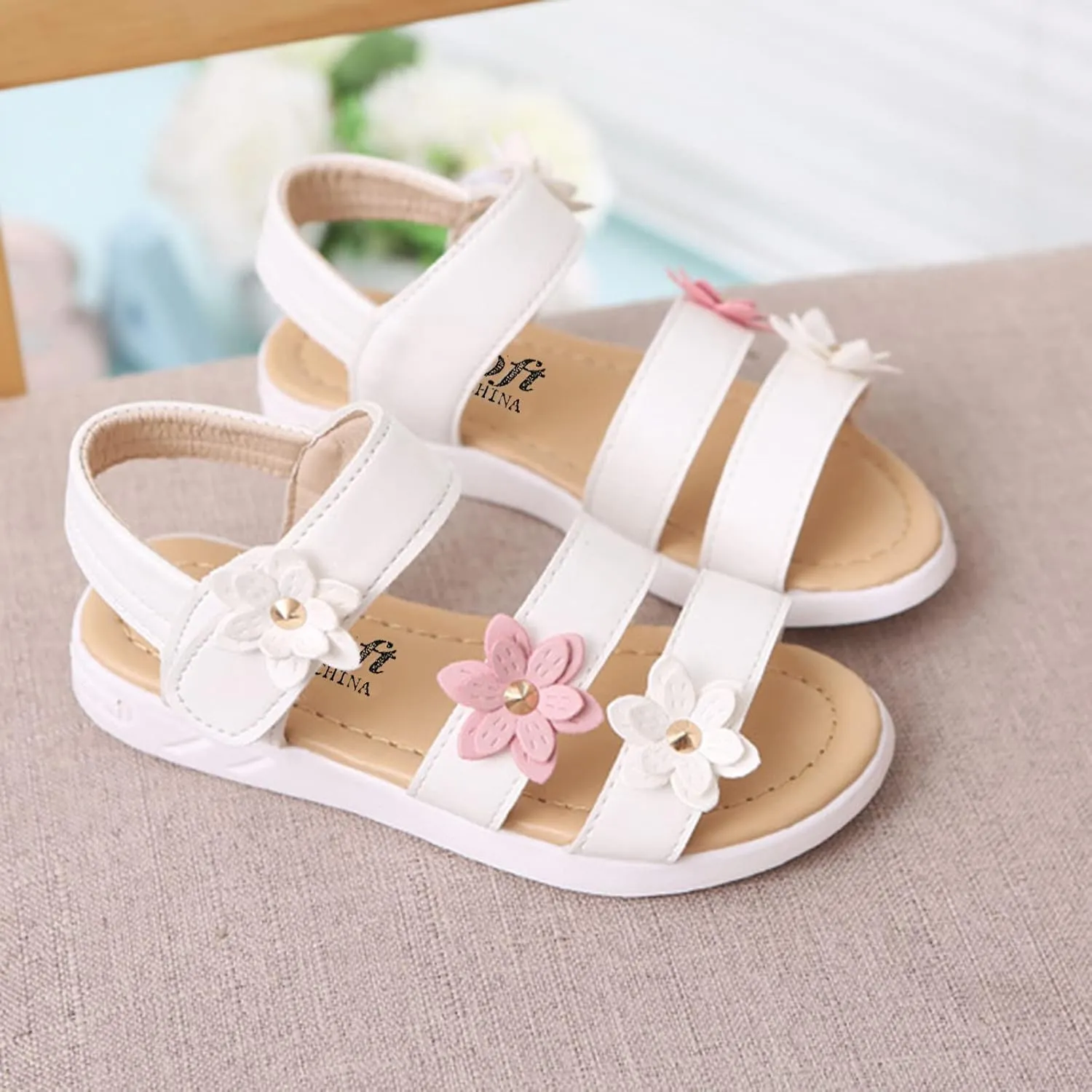 Sliders for Girls Toddler Cross Girls Shoes Non-Slip Sandals Kids Rubber Baby Toddler Jelly Sandals Size 5