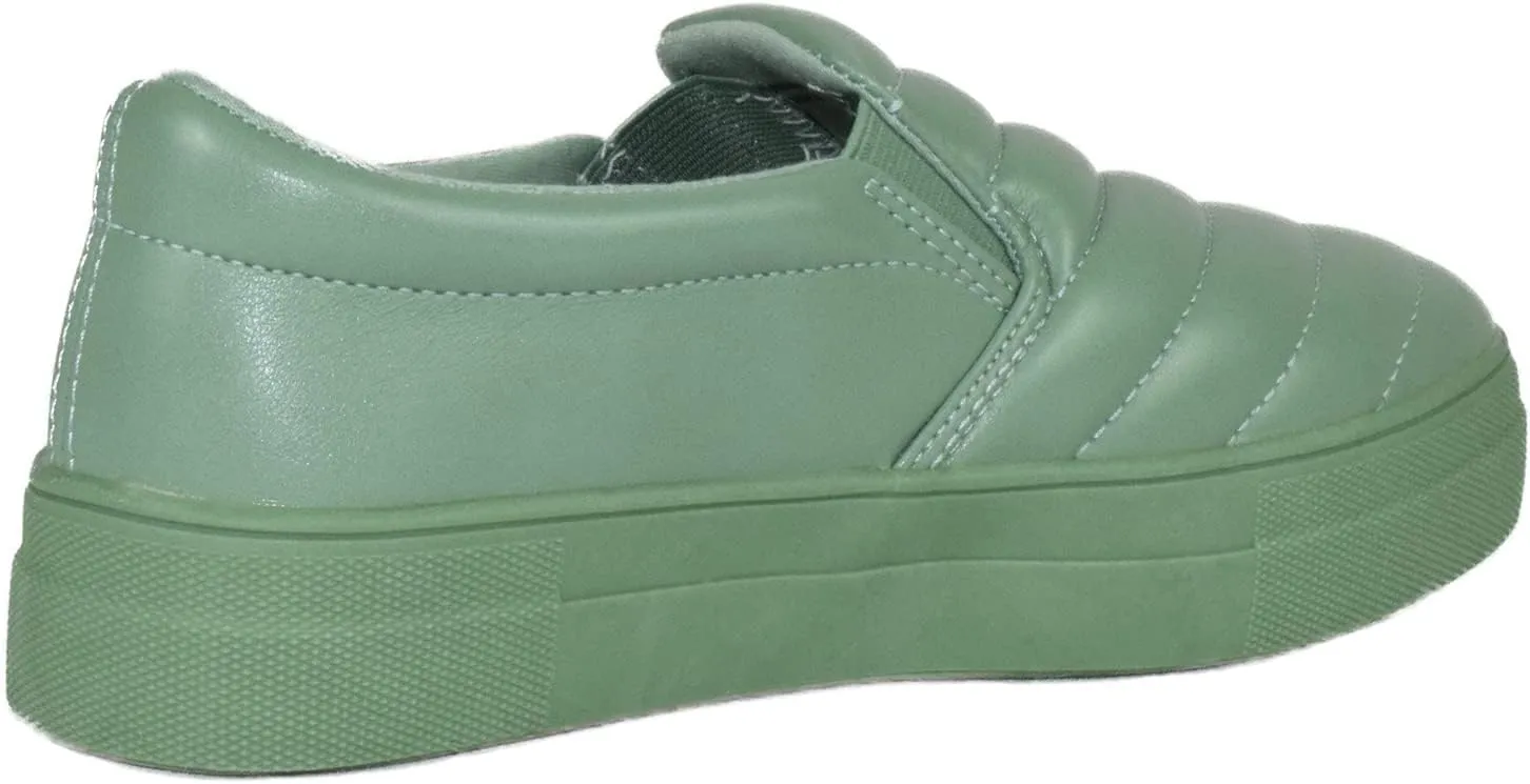 Soda Flat Women Shoes Slip On Loafers Casual Sneakers Memory Foam Insoles Hidden Platform/Flatform Round Toe Acorn-G