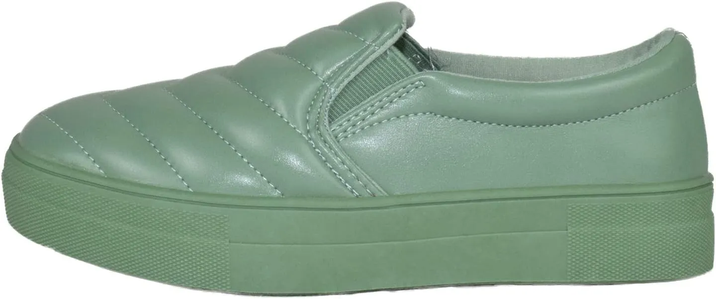 Soda Flat Women Shoes Slip On Loafers Casual Sneakers Memory Foam Insoles Hidden Platform/Flatform Round Toe Acorn-G