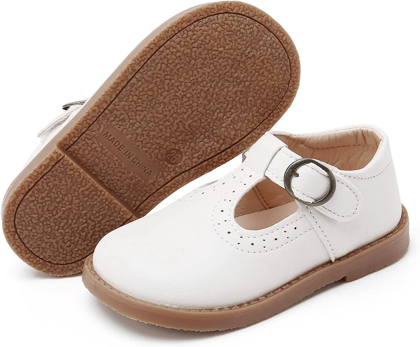 SOFMUO Toddler Girl Mary Jane Shoes Bowknot Ballet Flats for Little Girls Party School Wedding Uniform Princess Dress Shoes
