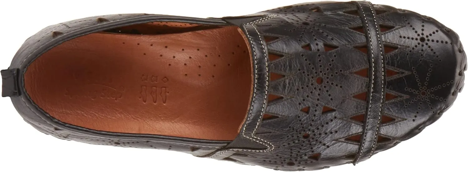 Spring Step Women's Leather Fusaro Loafer Shoe | Comfortable Slip-On Shoes with Rubber Outsole | Ladies Casual Walking Driving Loafers for Work