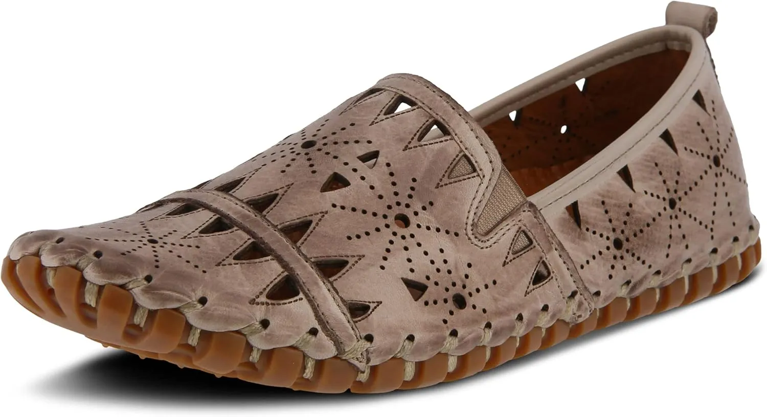 Spring Step Women's Leather Fusaro Loafer Shoe | Comfortable Slip-On Shoes with Rubber Outsole | Ladies Casual Walking Driving Loafers for Work