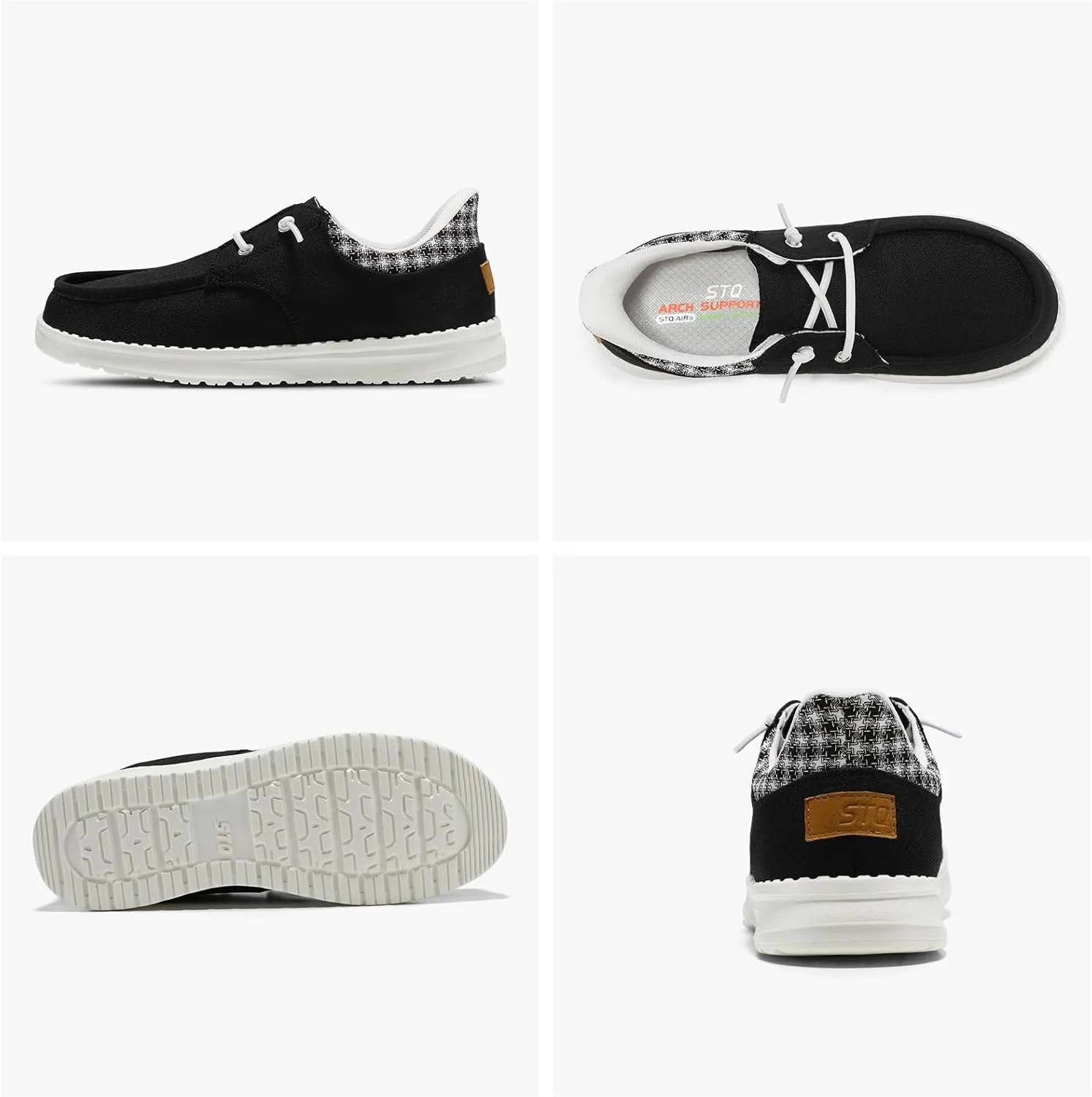 STQ Slip On Women Boat ShoesOrthopedic Plantar Fasciitis Relief Ultralight Arch Support Sneakers