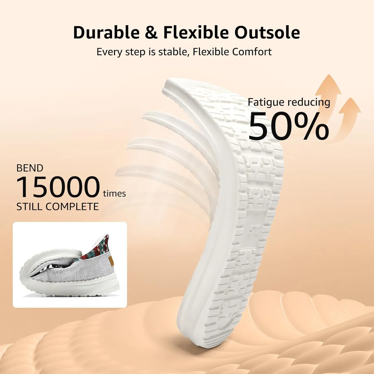 STQ Slip On Women Boat ShoesOrthopedic Plantar Fasciitis Relief Ultralight Arch Support Sneakers