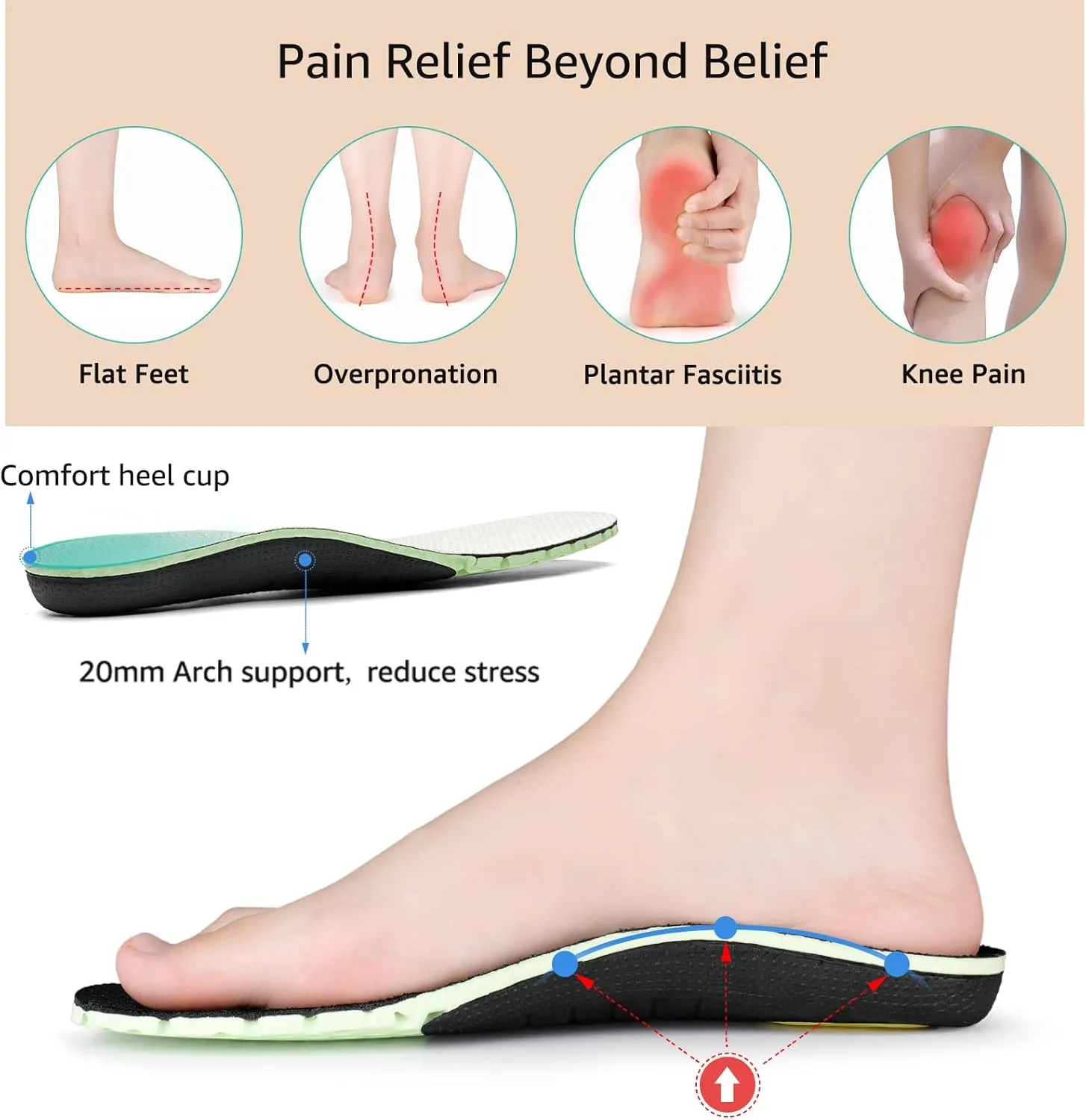 STQ Slip On Women Boat ShoesOrthopedic Plantar Fasciitis Relief Ultralight Arch Support Sneakers