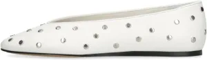 Studded Ballet Flats for Women Round Toe Low Heel Slip On Mary Jane Flat Comfortable Casual Ballerina Shoes