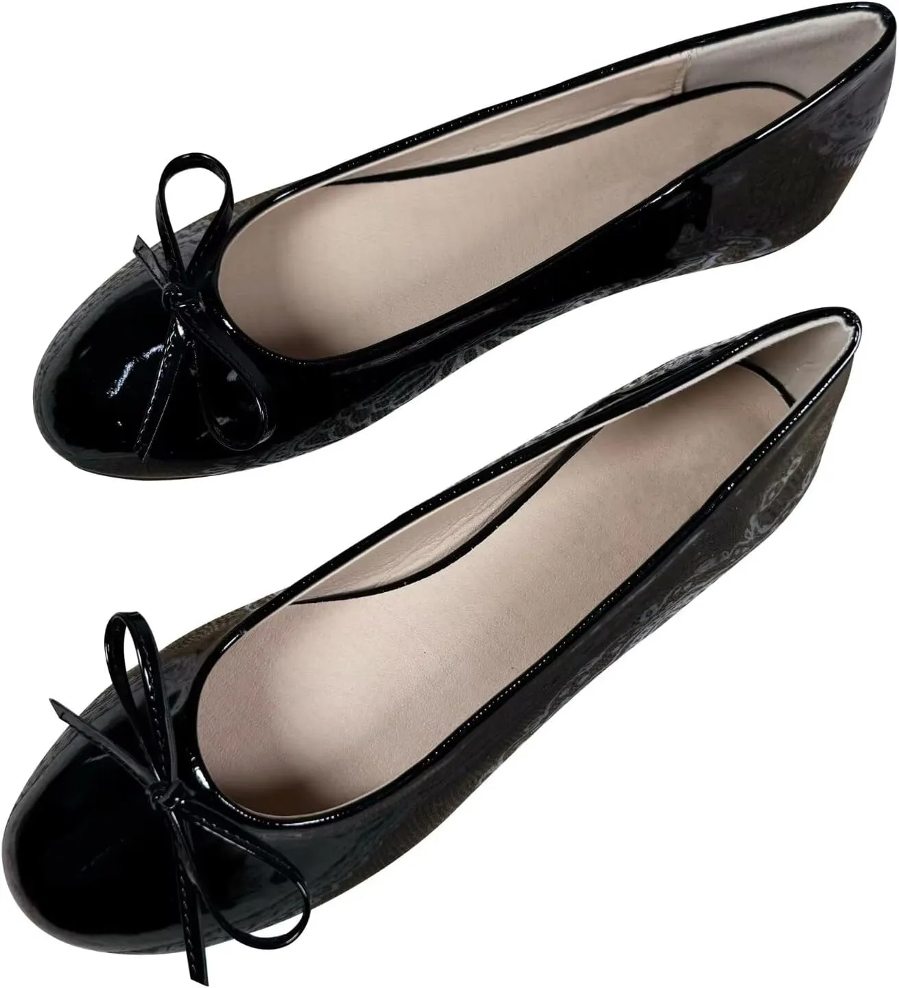 Stunner Women's PU Leather Flats Comfortable Round Toe Bowknot Ballet Flats Fashion Slip On Flats
