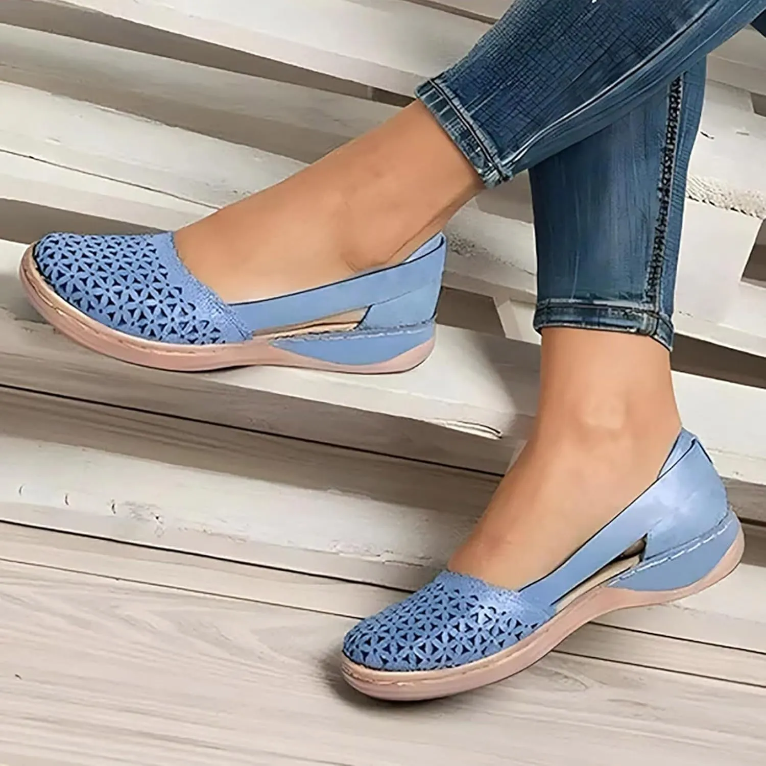 Summer Sandals for Women 2024, Women Comfortable Flat Sandals Dressy Summer Sandal Closed Toe Fisherman Sandals
