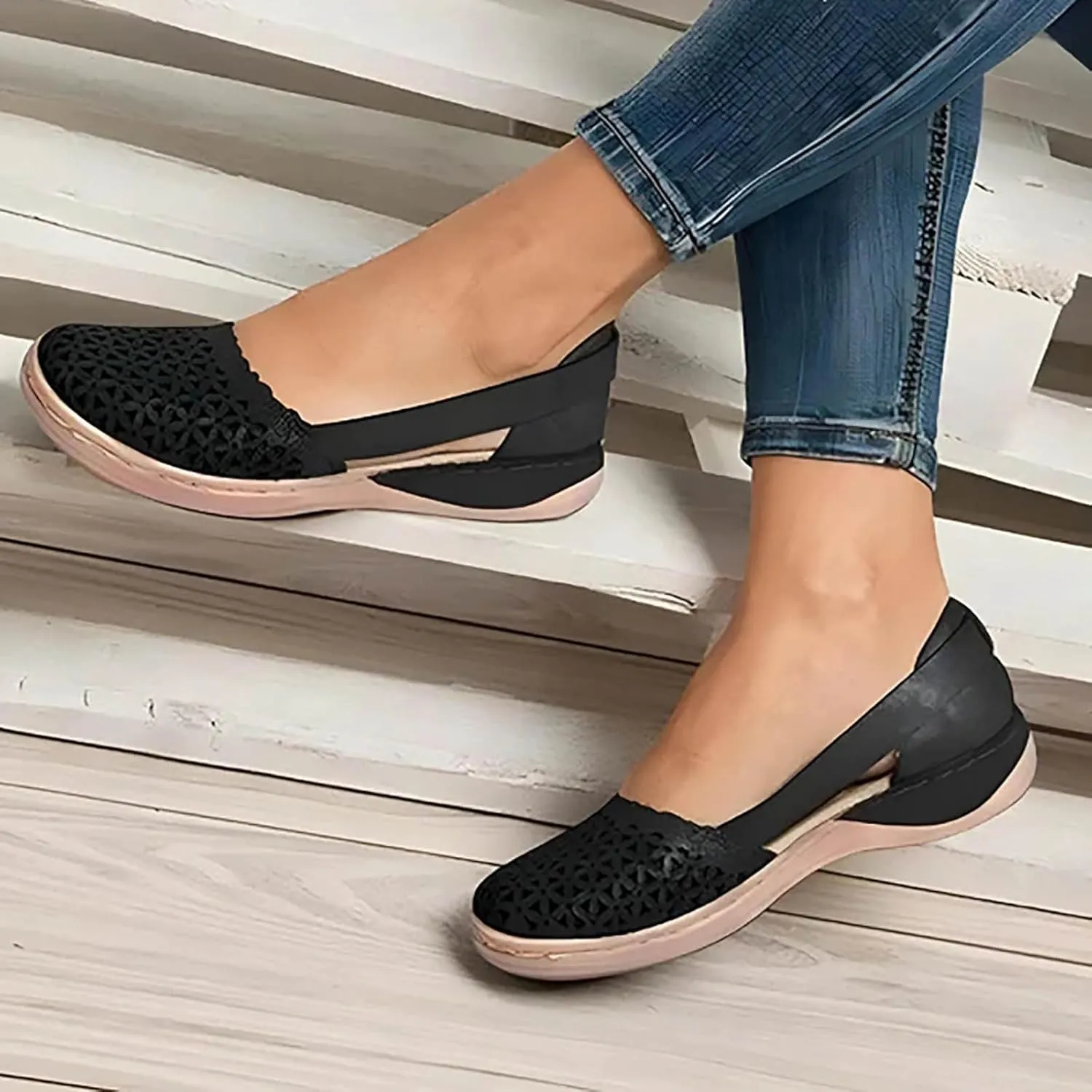 Summer Sandals for Women 2024, Women Comfortable Flat Sandals Dressy Summer Sandal Closed Toe Fisherman Sandals