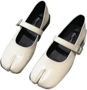 Tabi Shoes Mary Janes Ballet Flat Buckle Split Toe Women Girls - Kawaii Retro Lightweight Running Tennis & Racquet Sport Comfortable Walking Daily Wear Business Office Standing All Day Trendy Casual