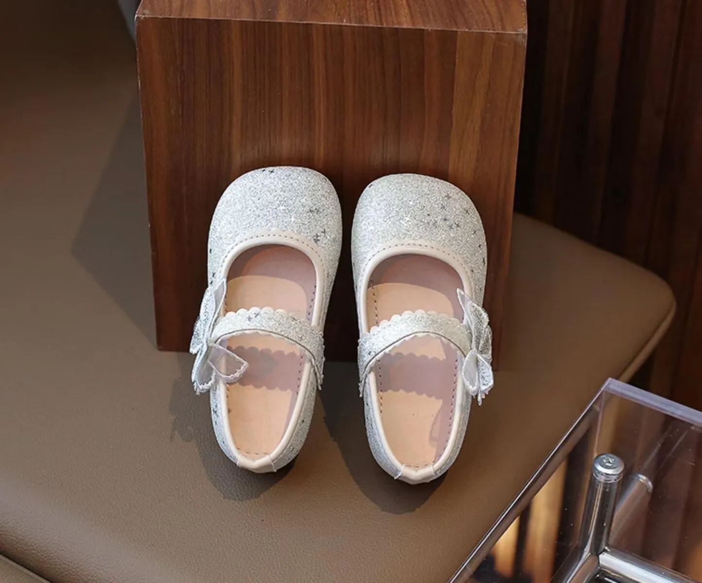 TangDao Toddler Girls Dress Shoes Little Kids Flower Girls Mary Jane Ballet Flats Princess Shoes for Wedding Party