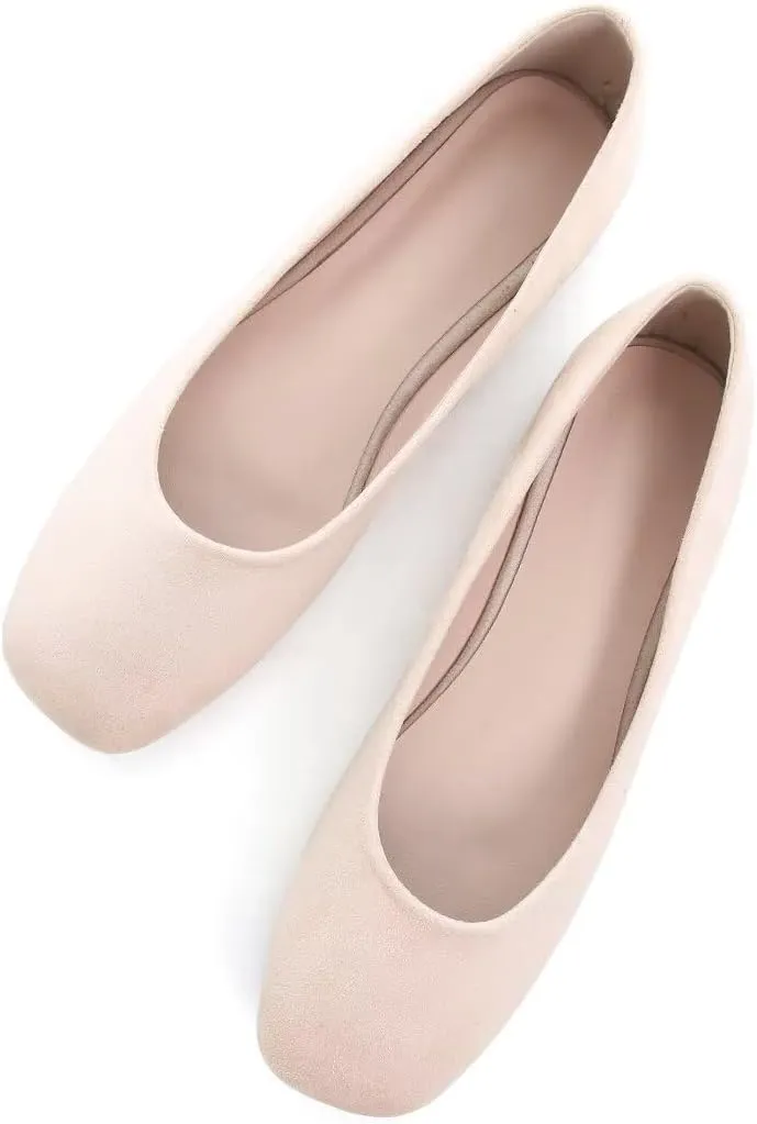 TANGNEST Women Cute Bowknot Flats Soft Slip On Dress Comfort Square Toe Flats