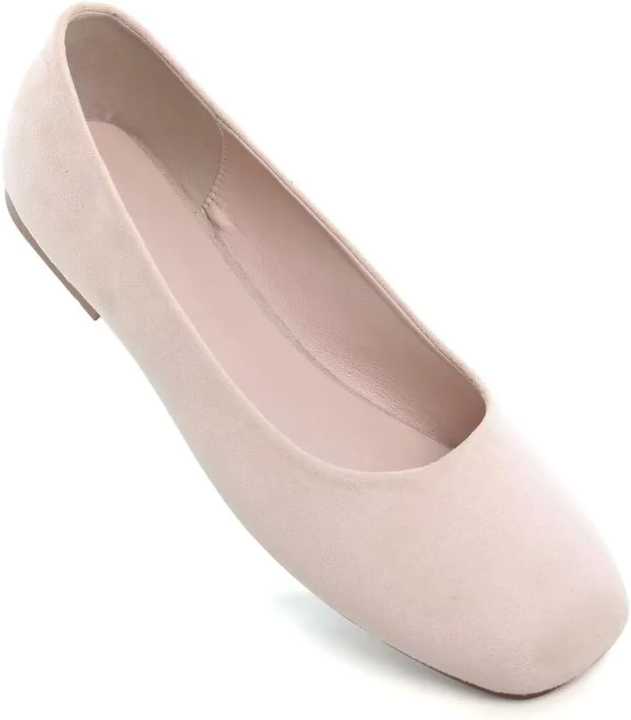 TANGNEST Women Cute Bowknot Flats Soft Slip On Dress Comfort Square Toe Flats