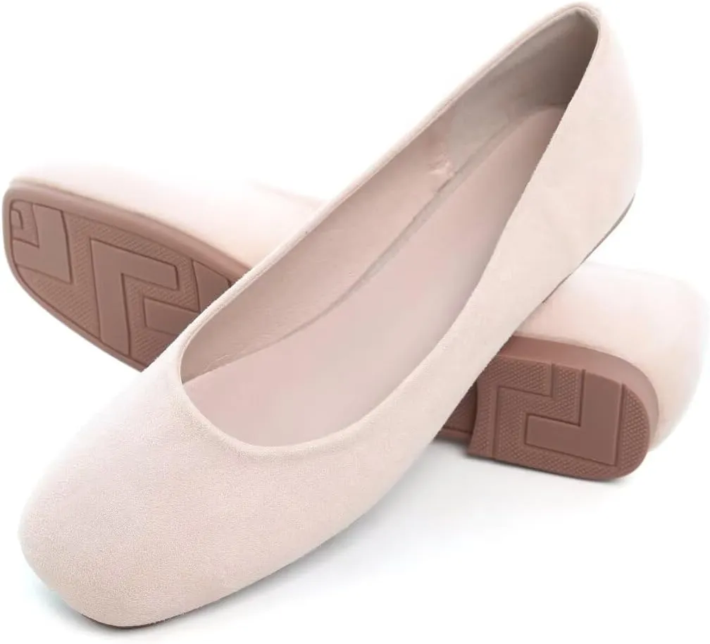 TANGNEST Women Cute Bowknot Flats Soft Slip On Dress Comfort Square Toe Flats