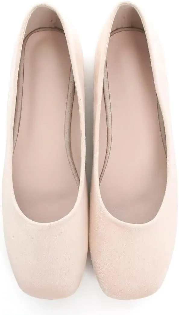 TANGNEST Women Cute Bowknot Flats Soft Slip On Dress Comfort Square Toe Flats
